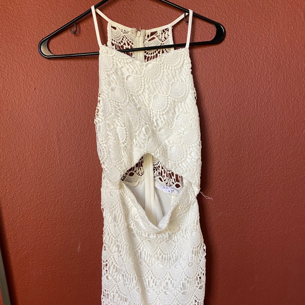 white laced dress